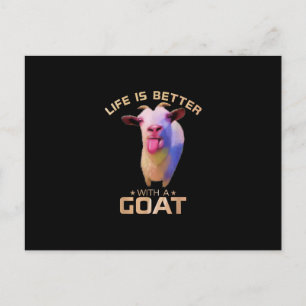 Livet är bättre med en gåva från Goat Meddelande Vykort