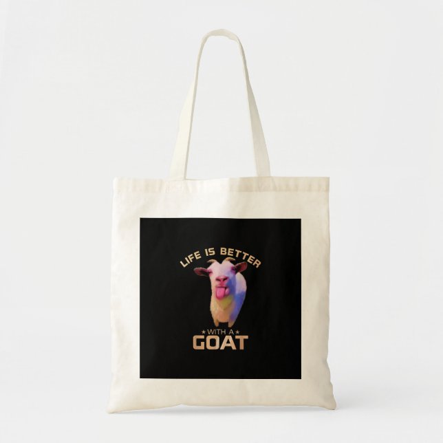 Livet är bättre med en gåva från Goat Tygkasse (Framsidan)