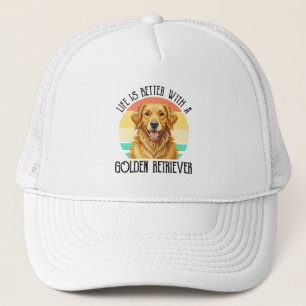 Livet är bättre med en Golden Retriever Keps