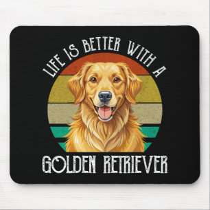 Livet är bättre med en Golden Retriever Musmatta
