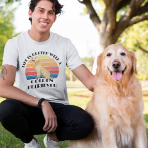Livet är bättre med en Golden Retriever Retro  T Shirt