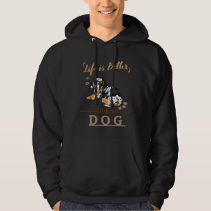 Livet är bättre med en Hund Dachshund Hoodie