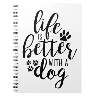 Livet är bättre med en Hund Hund-offerter Anteckningsbok
