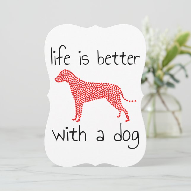 Livet är bättre med en Hund - Hundälskare (Stående Fram)