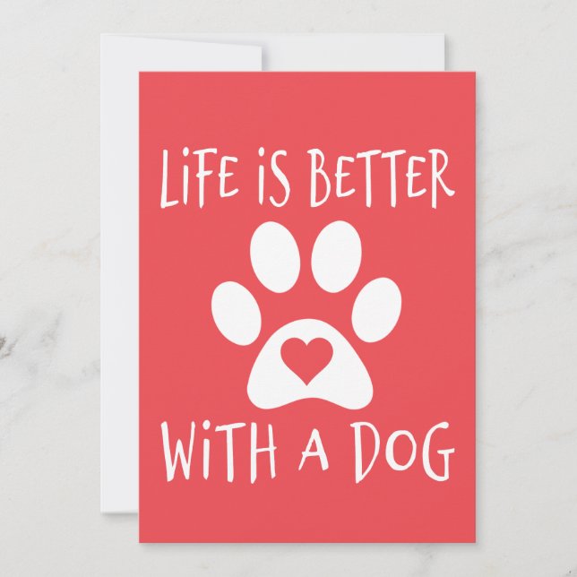 Livet är bättre med en Hund - Hundälskare Meddelande (Framsida)