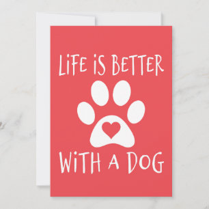 Livet är bättre med en Hund - Hundälskare Spara Datumet