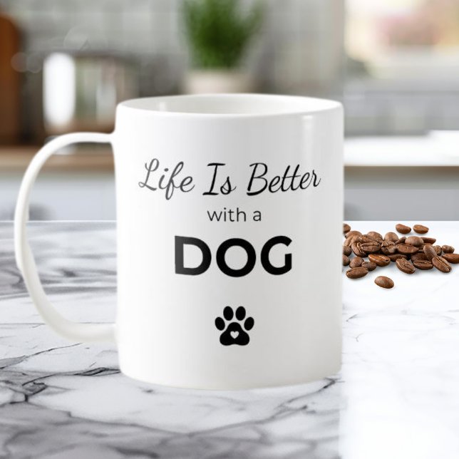 Livet är bättre med en hund – Kopp för hundälskare (Skapare uppladdad)