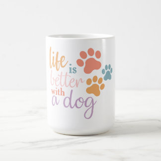 Livet är bättre med en hund PNG Kaffemugg