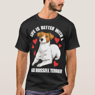 Livet är bättre med en Jack Russell Terrier Pullov T Shirt