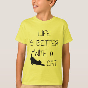 Livet är bättre med en katt - Cat Lovers T Shirt