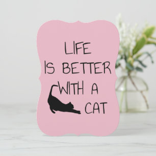 Livet är bättre med en katt - Cat Lovers Tack Kort