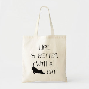 Livet är bättre med en katt - Cat Lovers Tygkasse