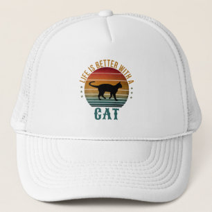 LIVET ÄR BÄTTRE MED EN KATT LASTBILSCHUFFERMÖSSA KEPS