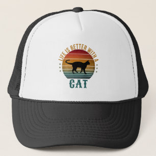 LIVET ÄR BÄTTRE MED EN KATT LASTBILSFÖRARE HAT KEPS