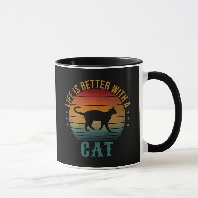 LIVET ÄR BÄTTRE MED EN KATT  MUGG (Höger)