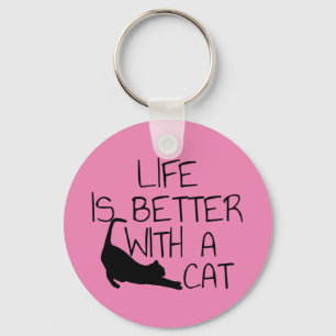 Livet är bättre med en katt nyckelring
