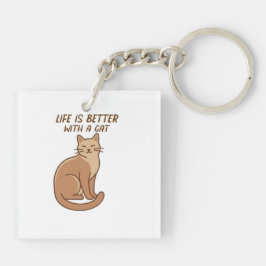 Livet är bättre med en katt – sött design för katt