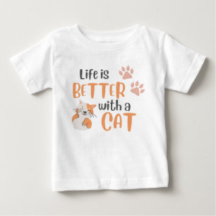Livet är bättre med en katt t shirt