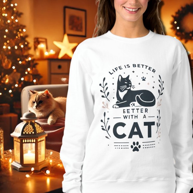 Livet är bättre med en katt t shirt (Skapare uppladdad)