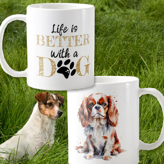 Livet är bättre med en King Charles spaniel Kaffemugg