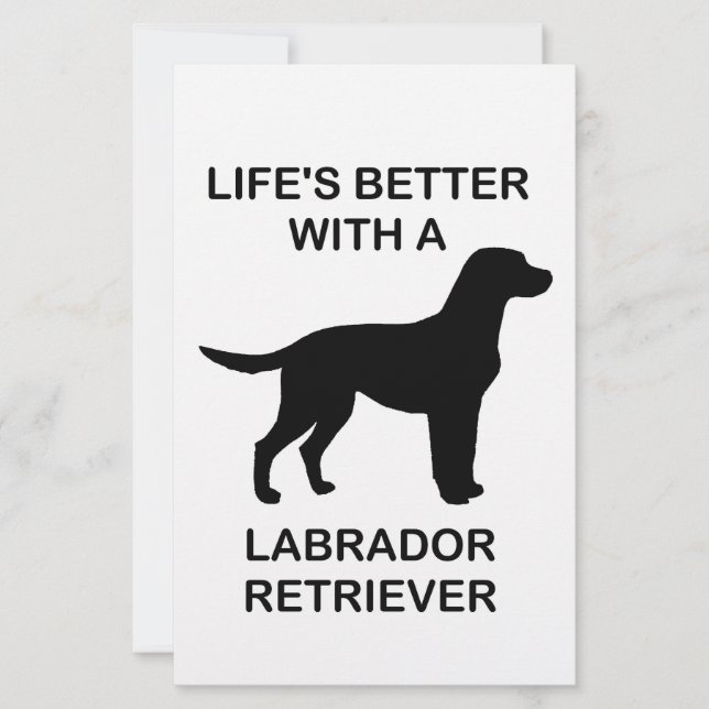 Livet är bättre med en Labrador Retriever Brevpapper (Framsida)