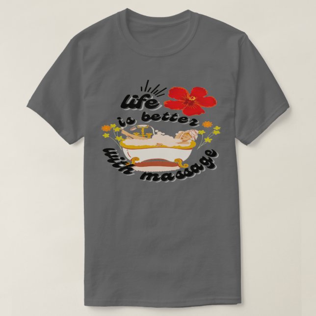 Livet är bättre med en massaker på bra t shirt (Design framsida)