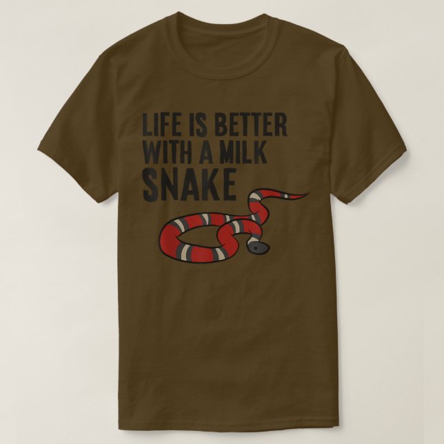 Livet är bättre med en Mjölk-snake T Shirt (Design framsida)