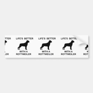 Livet är bättre med en Rottweiler Bildekal