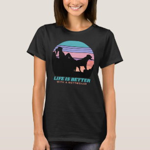 Livet är bättre med en rotweiler-kvinna aktiv t shirt