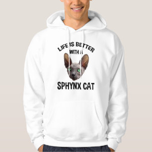 Livet är bättre med en sfärisk katt hoodie
