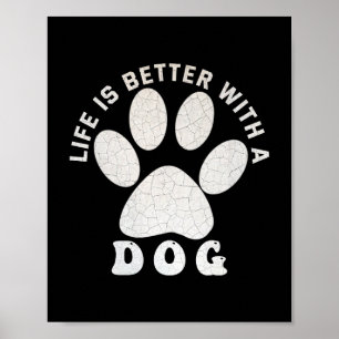 Livet är bättre med en Silver-text Poster