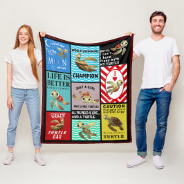 Livet är bättre med en sköldpadda fleecefilt