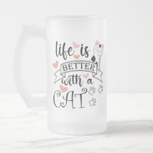 Livet är bättre med en slogan med citattecken för  frostat ölglas