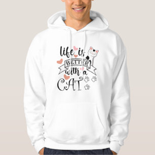 Livet är bättre med en slogan med citattecken för hoodie