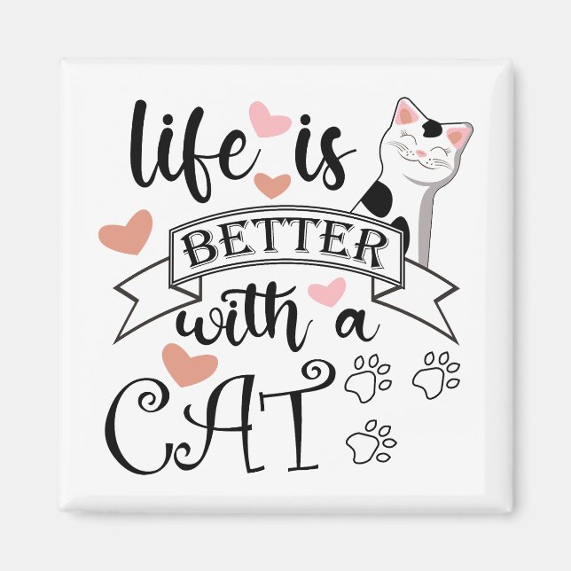Livet är bättre med en slogan med citattecken för  magnet (Framsidan)
