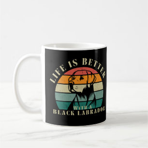 Livet är bättre med en svart labrador, Hund älskar Kaffemugg