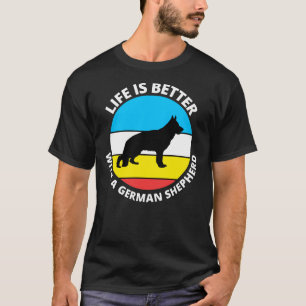 Livet är bättre med en tysk herde 124 t shirt