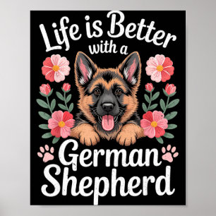 Livet är bättre med en tysk herde hund älskare  poster