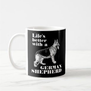 Livet är bättre med en tysk Hund. Kaffemugg