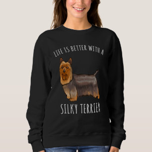 Livet är bättre med en tyst Terrier-Hund T Shirt