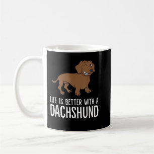 Livet är bättre med ett Dachshund T-Shirt Kaffemugg