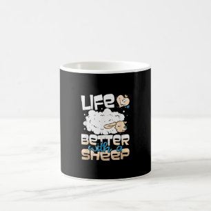 Livet är bättre med ett får Fårgårdsstöd Kaffemugg