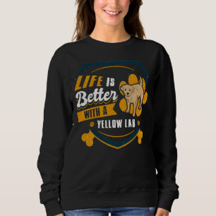 Livet är bättre med ett Gul lab Hundägare T Shirt