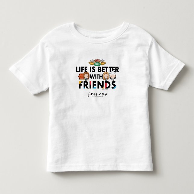 Livet är bättre med FRIENDS™ Chibi Art T Shirt (Framsida)