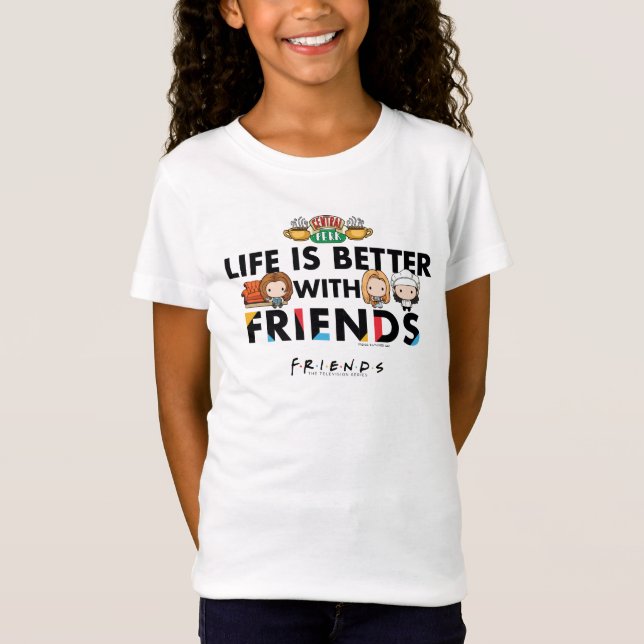 Livet är bättre med FRIENDS™ Chibi Art T Shirt (Framsida)