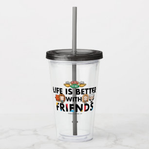 Livet är bättre med FRIENDS™ Chibi Art Take Away Mugg