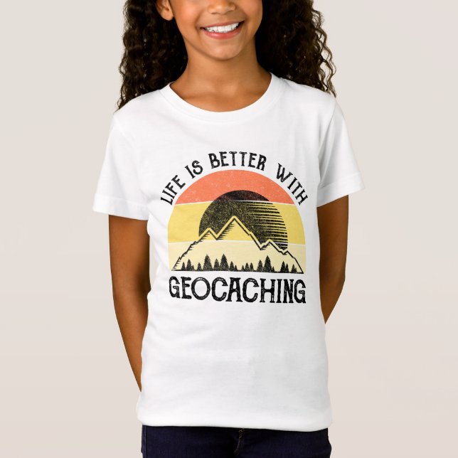 Livet är bättre med Geocaching T Shirt (Framsida)