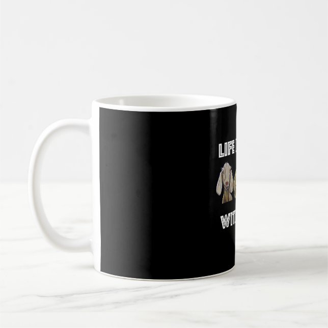 Livet är bättre med getter, get Älskare, getgåva Kaffemugg (Vänster)