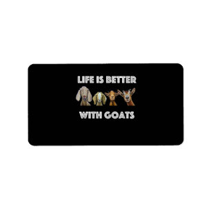 Livet är bättre med getter, getter, get Älskare Adressetikett