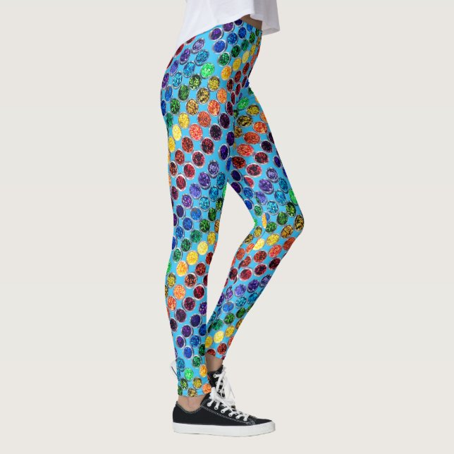 Livet är bättre med Glitter Personal Gnistra Black Leggings (Höger)